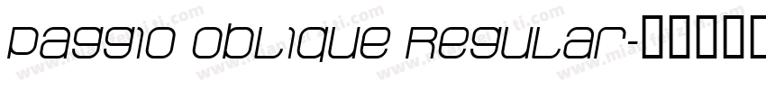 Paggio Oblique Regular字体转换